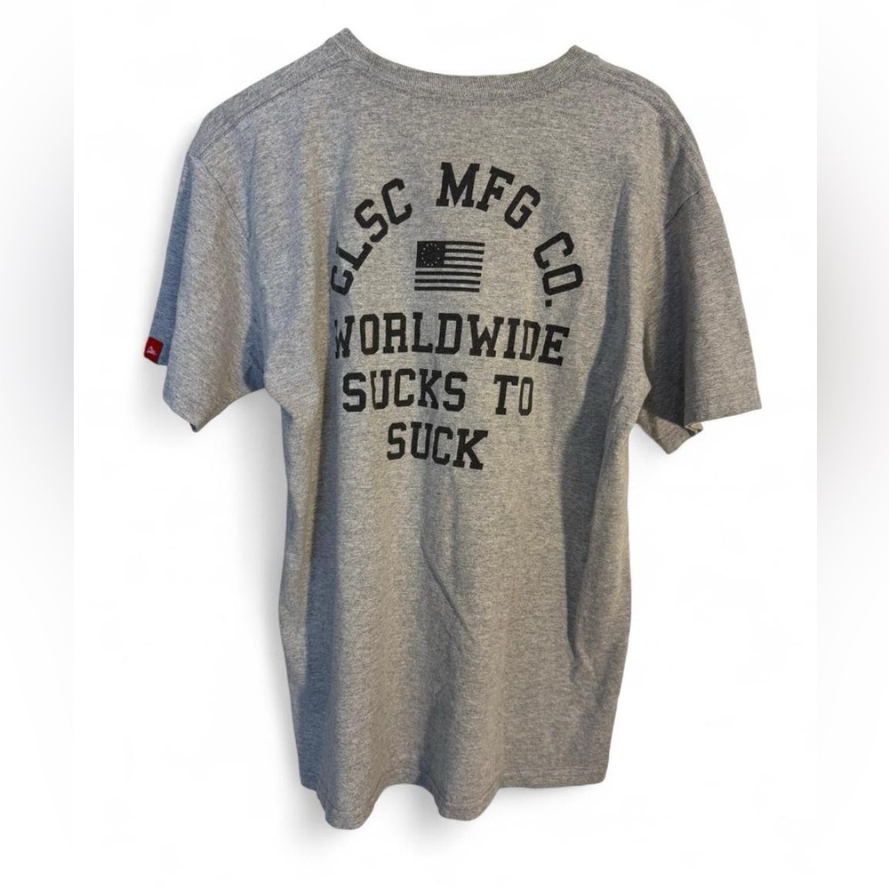 "CLSC Worldwide Sucks to Suck Gray T-Shirt, Men's Medium"